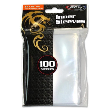 BCW | Standard Size Inner Sleeves | 100ct Clear