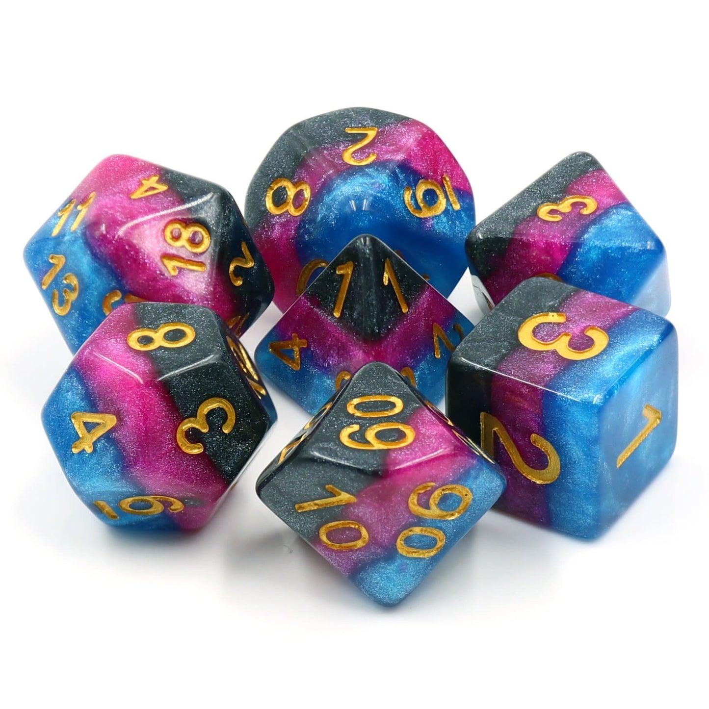 RPG Dice | "Toxic Layers" | Set of 7