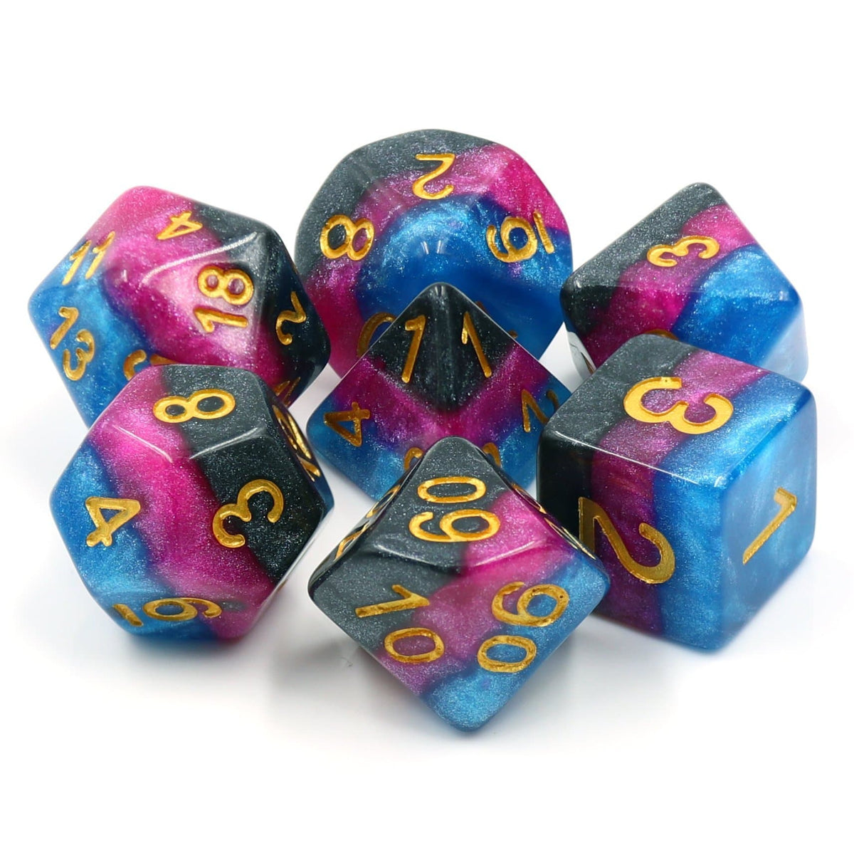 RPG Dice | "Toxic Layers" | Set of 7