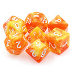 RPG Dice | "Citrus Sorbet" | Set of 7