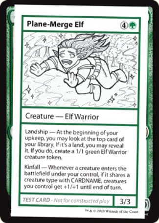 Plane-Merge Elf (2021 Edition) [Mystery Booster Playtest Cards]