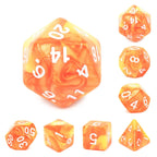 RPG Dice | "Citrus Sorbet" | Set of 7