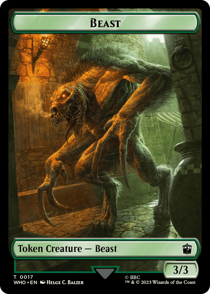 Copy // Beast Double-Sided Token [Doctor Who Tokens]