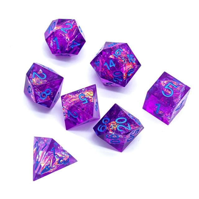 RPG Dice | "Arcane Shards" (Sharp Edged) | Set of 7
