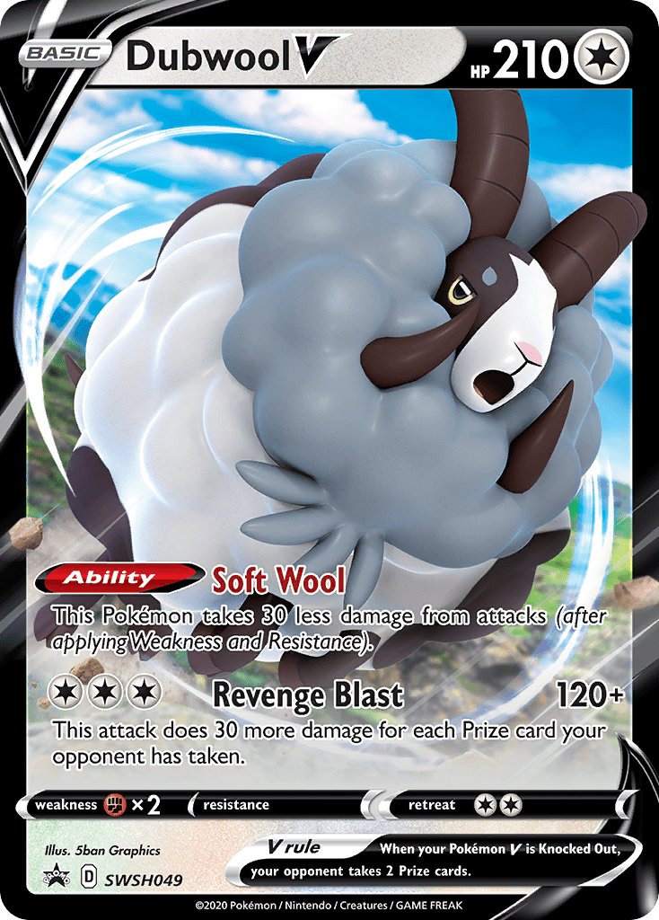 Dubwool V SWSH049  - Holofoil Jumbo Cards - Promo