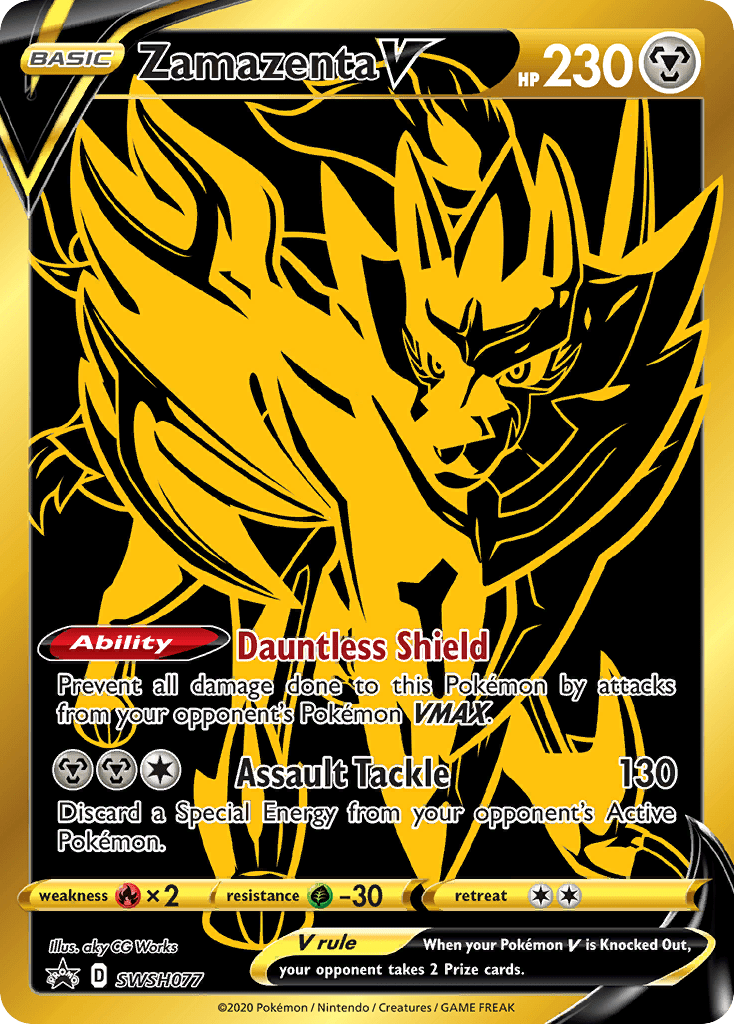 Zamazenta V SWSH077  - Holofoil SWSH Sword & Shield Promo Cards - Promo