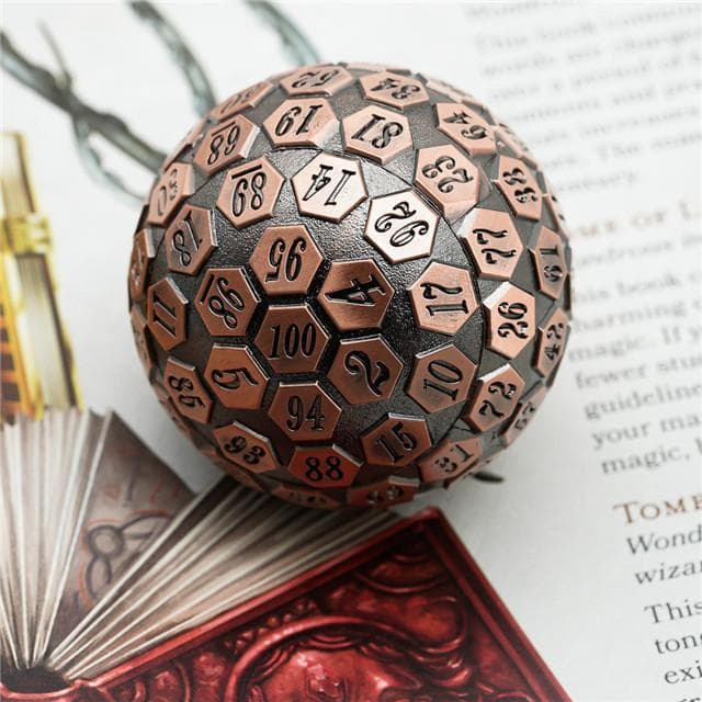 Metal Dice | d100 "Ancient" Copper Plated