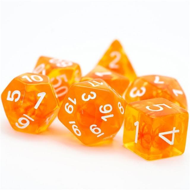 RPG Dice | "Tangerine" | Set of 7