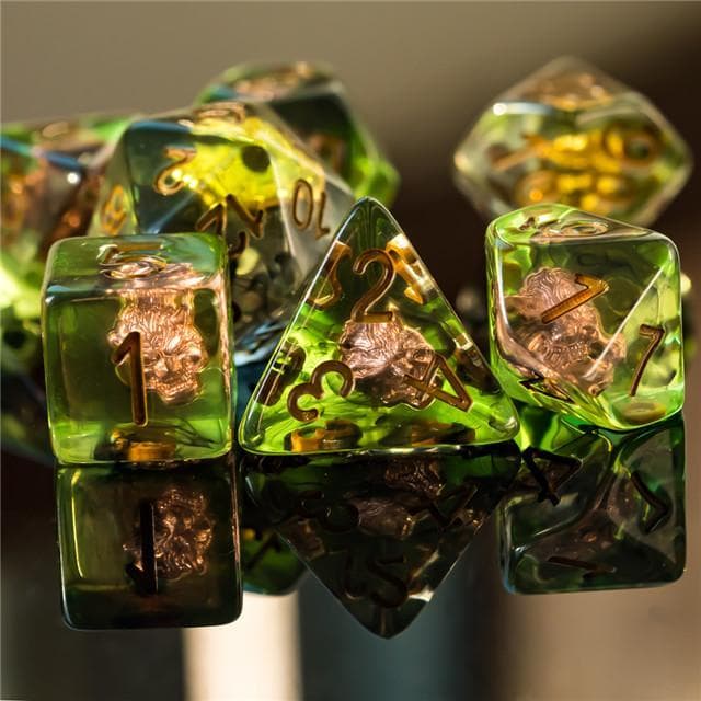 RPG Dice | "Druid's Wolf" | Set of 7