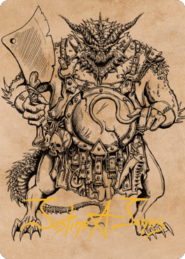 Thrakkus the Butcher Art Card (Gold-Stamped Signature) [Commander Legends: Battle for Baldur's Gate Art Series]