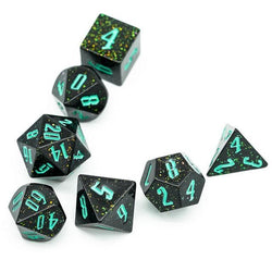 RPG Dice - Hand Painted "Starfield" - Set of 7