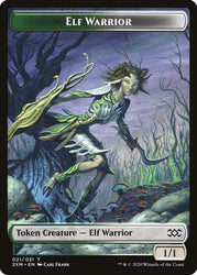 Golem // Elf Warrior Double-Sided Token [Double Masters Tokens]