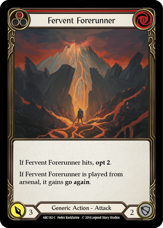 Fervent Forerunner (Red) [ARC182-C] (Arcane Rising)  1st Edition Rainbow Foil