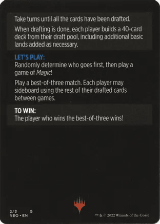 Winchester Draft (Magic Minigame) [Kamigawa: Neon Dynasty Minigame]