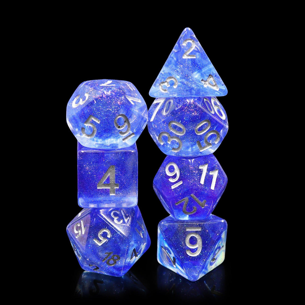 RPG Dice | "Veil of Stars" | Set of 7