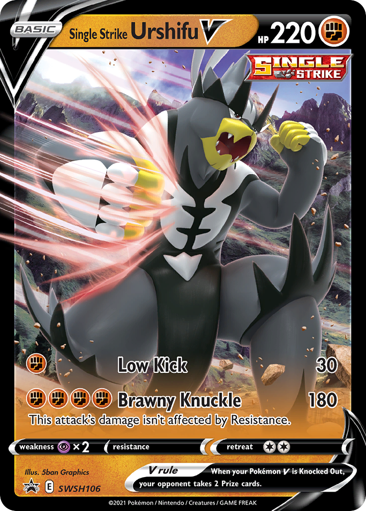 Single Strike Urshifu V SWSH106/307 - SWSH Sword & Shield Promo Cards Holofoil