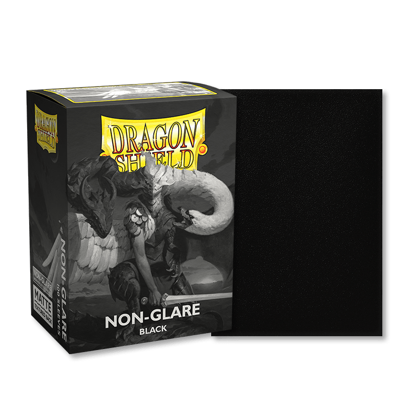 Dragon Shield | Standard Size Sleeves | 100ct | Black (Non-Glare Matte)