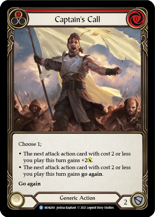 Captain's Call (Red) [MON260] (Monarch)  1st Edition Normal