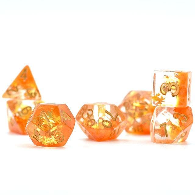 RPG Dice | "Autumn Leaves" | Set of 7