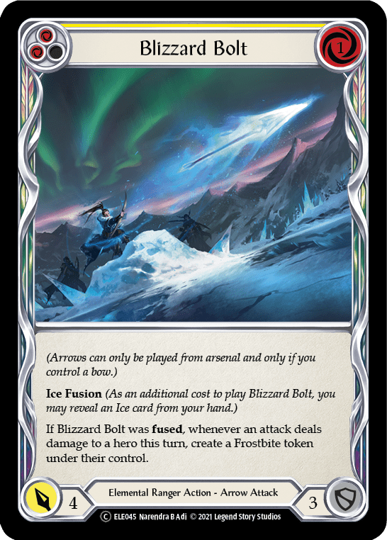 Blizzard Bolt (Yellow) [U-ELE045] Unlimited Rainbow Foil