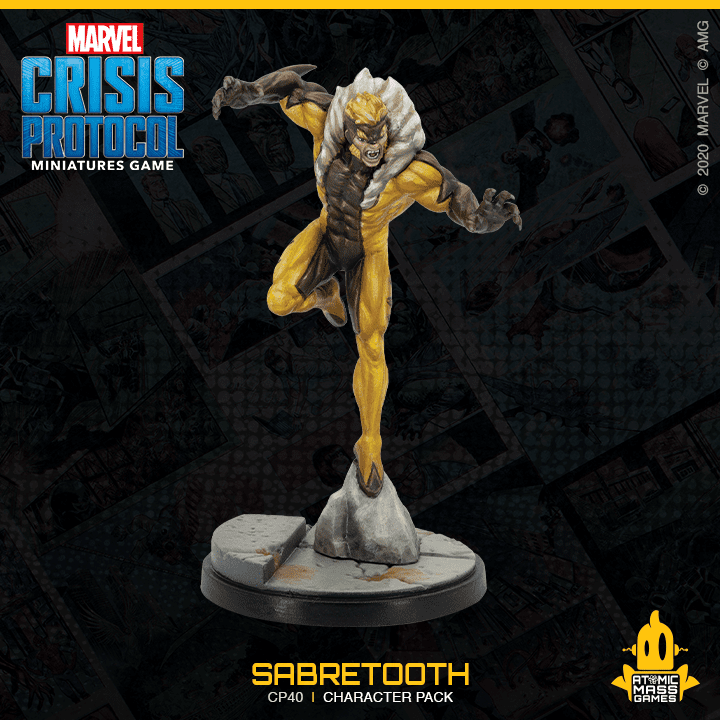 Marvel Crisis Protocol Miniatures Game Wolverine and Sabertooth