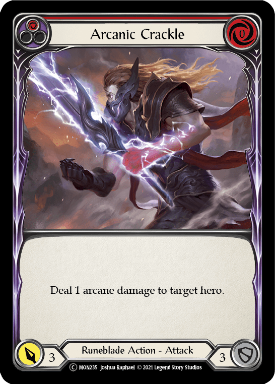 Arcanic Crackle (Red) [U-MON235-RF] (Monarch Unlimited)  Unlimited Rainbow Foil