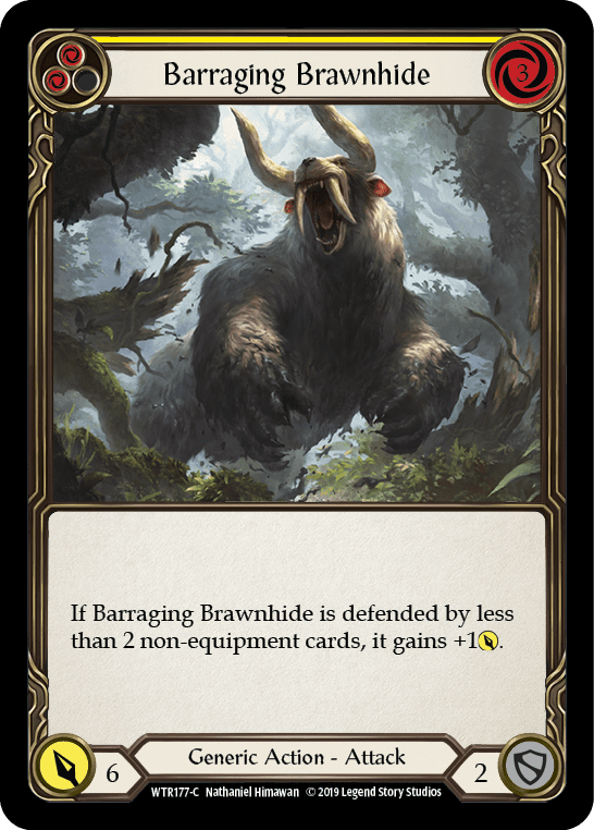 Barraging Brawnhide (Yellow) [WTR177-C] (Welcome to Rathe)  Alpha Print Normal