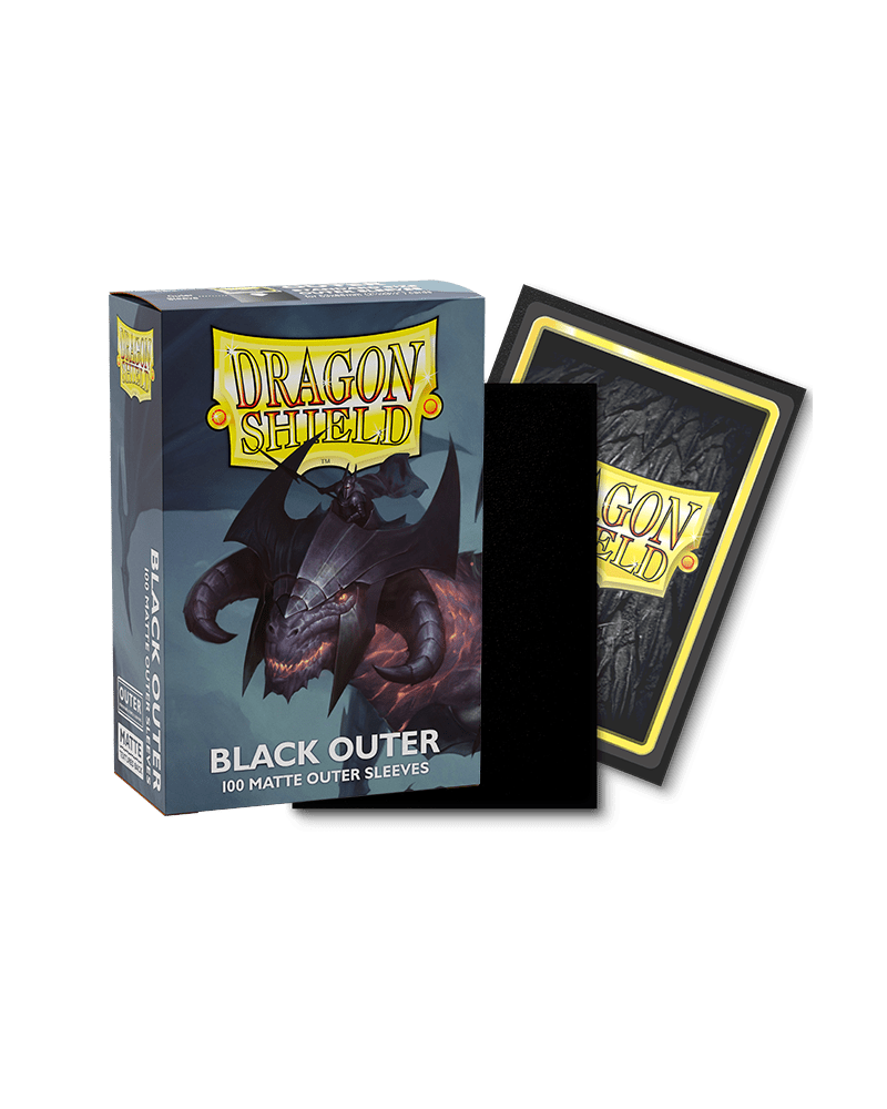 Dragon Shield | Outer Sleeves | 100ct | Black (Matte)