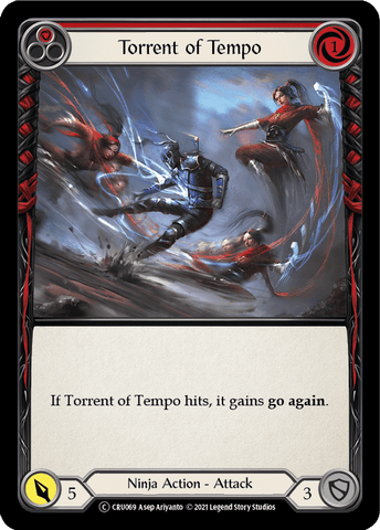 Torrent of Tempo (Red) [U-CRU069] (Crucible of War Unlimited)  Unlimited Rainbow Foil
