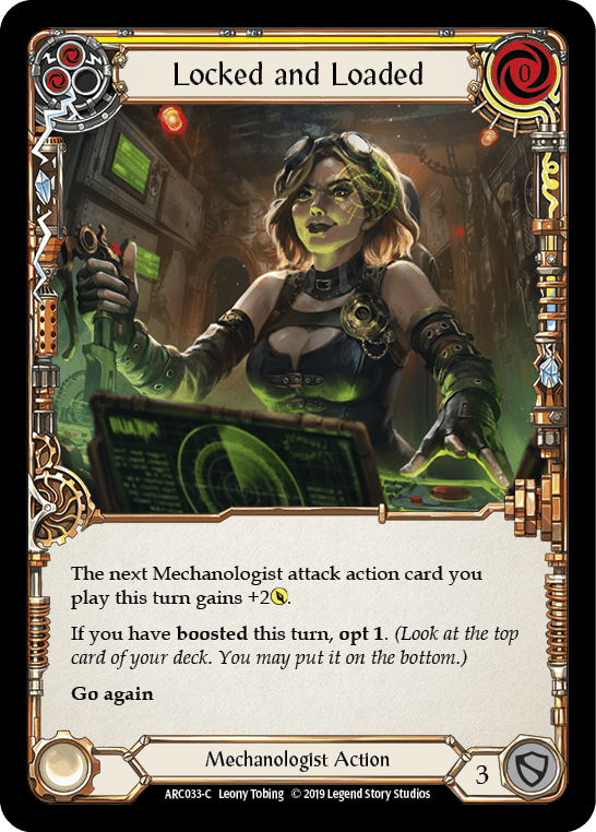 Locked and Loaded (Yellow) [ARC033-C] (Arcane Rising)  1st Edition Normal