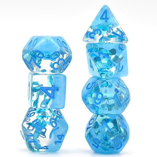 RPG Dice | "Summer Showers" | Set of 7