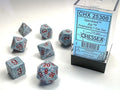Chessex | Polyhedral Dice Set | Acrylic | Speckled Air/red (CHX 25300)