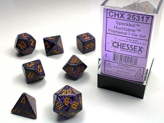 Chessex | Polyhedral Dice Set | Acrylic | Speckled Hurricane (CHX 25317)