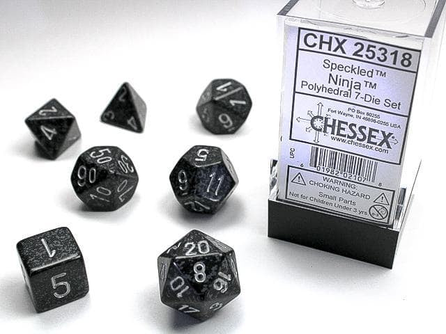 Chessex | Polyhedral Dice | Speckled | Ninja