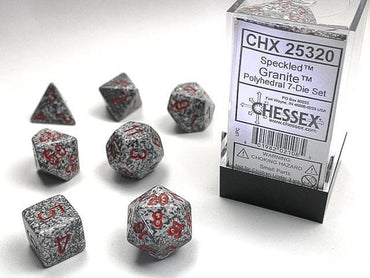 CHX 25320 Polyhedral Speckled Granite/red 7-Die Set