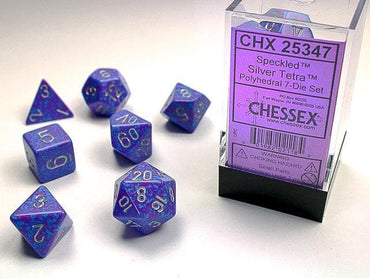 CHX 25347 Polyhedral Speckled Tetra/silver 7-Die Set