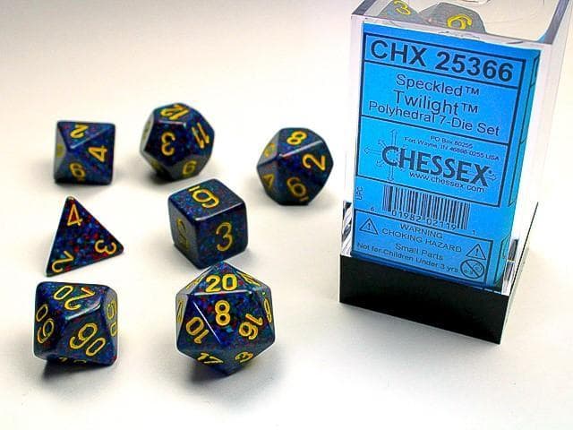 Chessex | Polyhedral Dice Set | Acrylic | Speckled Twilight (CHX 25366)