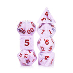RPG Dice | "Blood and Bone" (Sharp Edged) | Set of 7