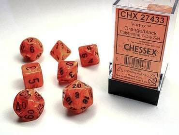 CHX 27433 Polyhedral Vortex Orange/black 7-Die Set
