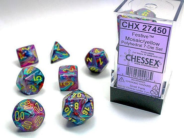 CHX 27450 Polyhedral Festive Mosaic/yellow 7-Die Set