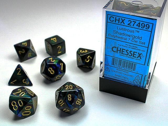 CHX 27499 Polyhedral Lustrous Shadow/gold 7-Die Set