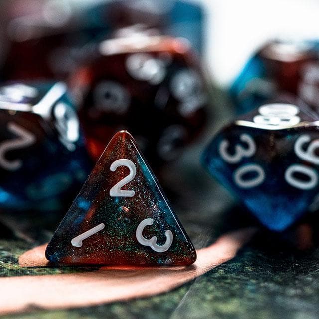 RPG Dice | "Ice and Fire" | Set of 7