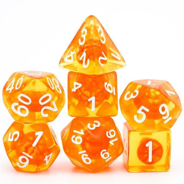 RPG Dice | "Tangerine" | Set of 7