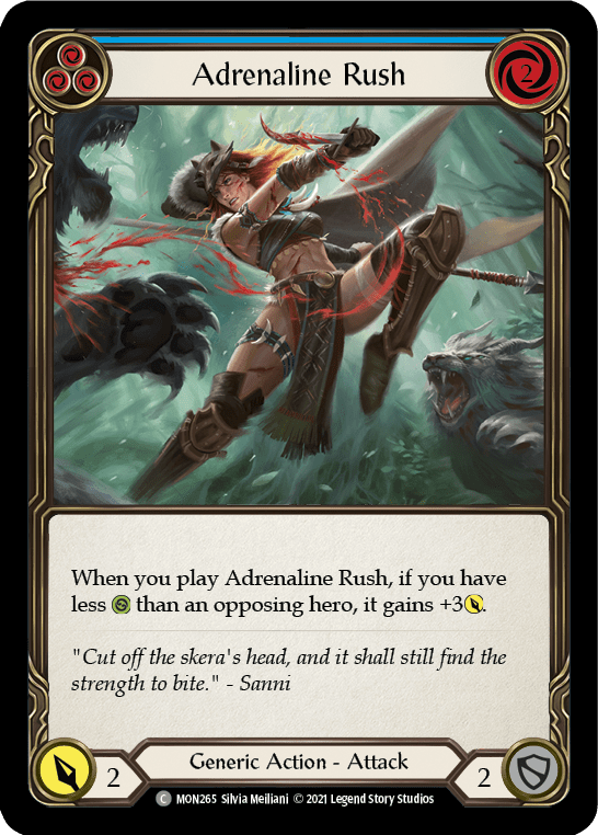 Adrenaline Rush (Blue) [MON265] (Monarch)  1st Edition Normal
