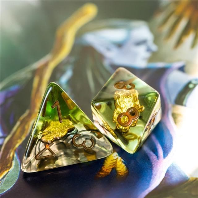 RPG Dice | "Druid's Wolf" | Set of 7