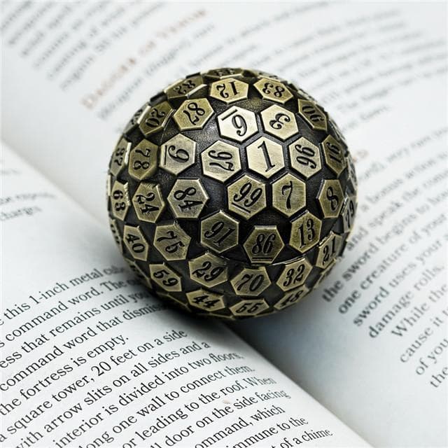 Metal Dice | d100 "Ancient" Bronze Plated