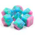 Polyhedral Dice Set | Acrylic | Pastel Candy "Sakura Matcha" | Set of 7 (D0039)