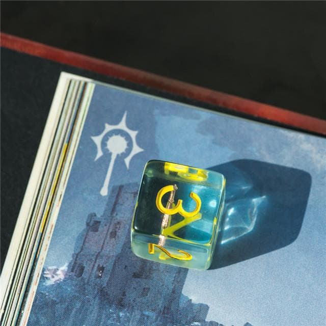 Polyhedral Dice Set | Acrylic | "Cleric's Mace" | Set of 7 (D0067)