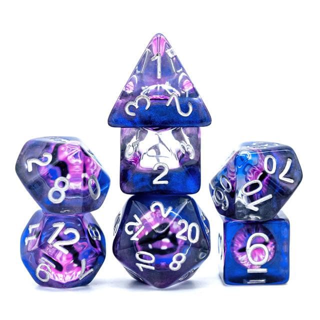 Polyhedral Dice Set | Resin | "Sea Dragon's Eye" | Set of 7 (D0112)
