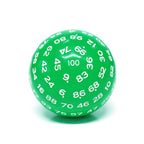 RPG Dice | d100 | Solid Green | White Ink